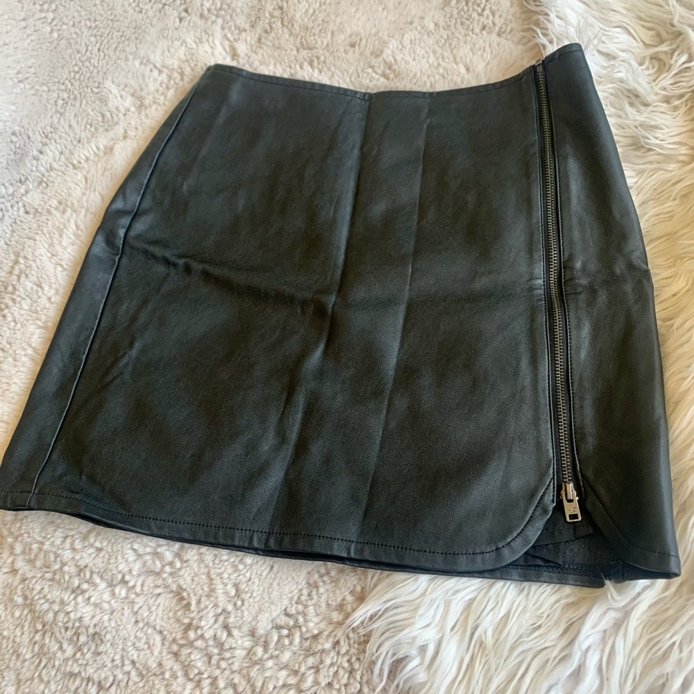 Hollister Leather Mini Skirt